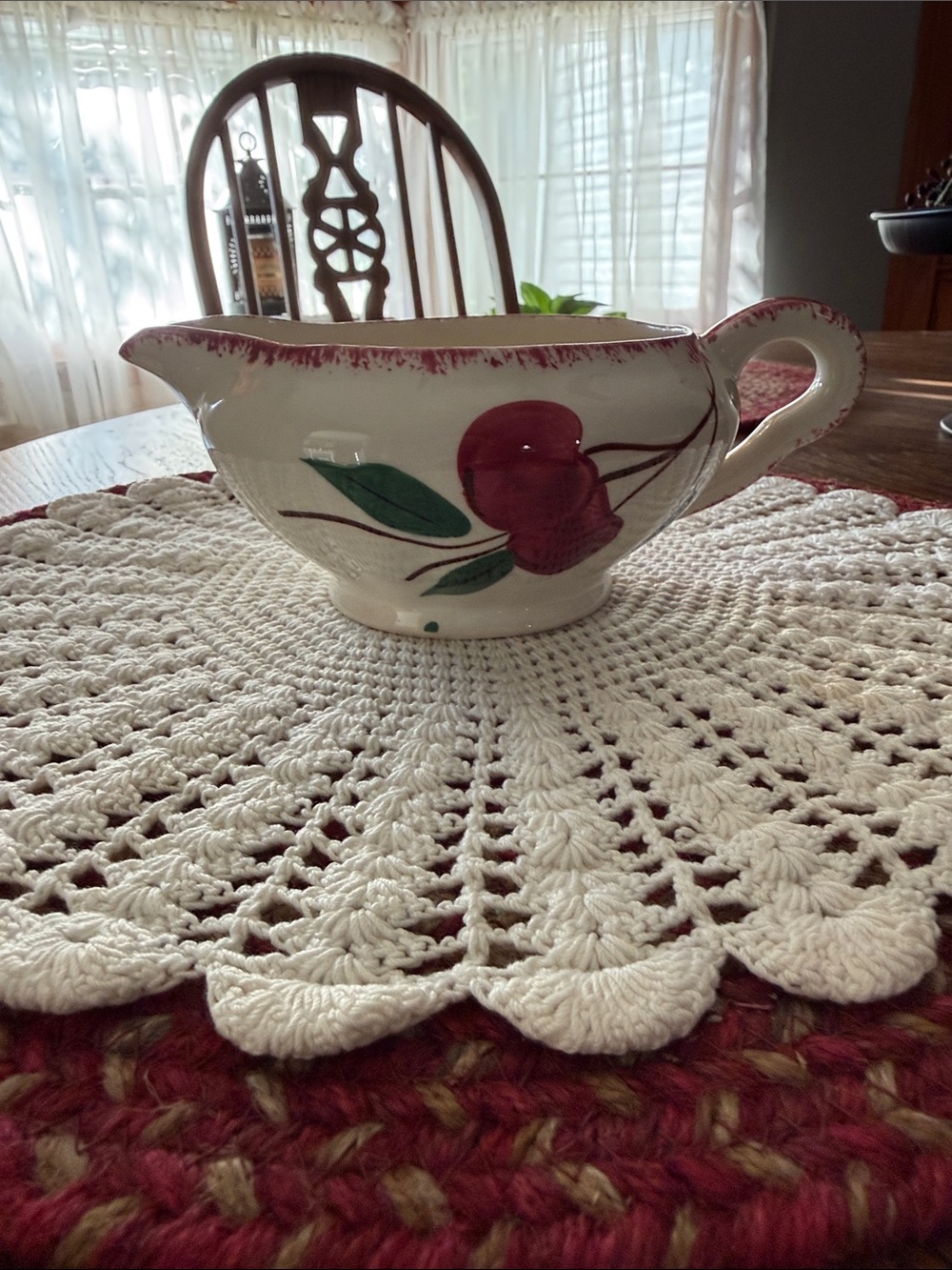 Blue Ridge Pottery Crab Apple Gravy Boat